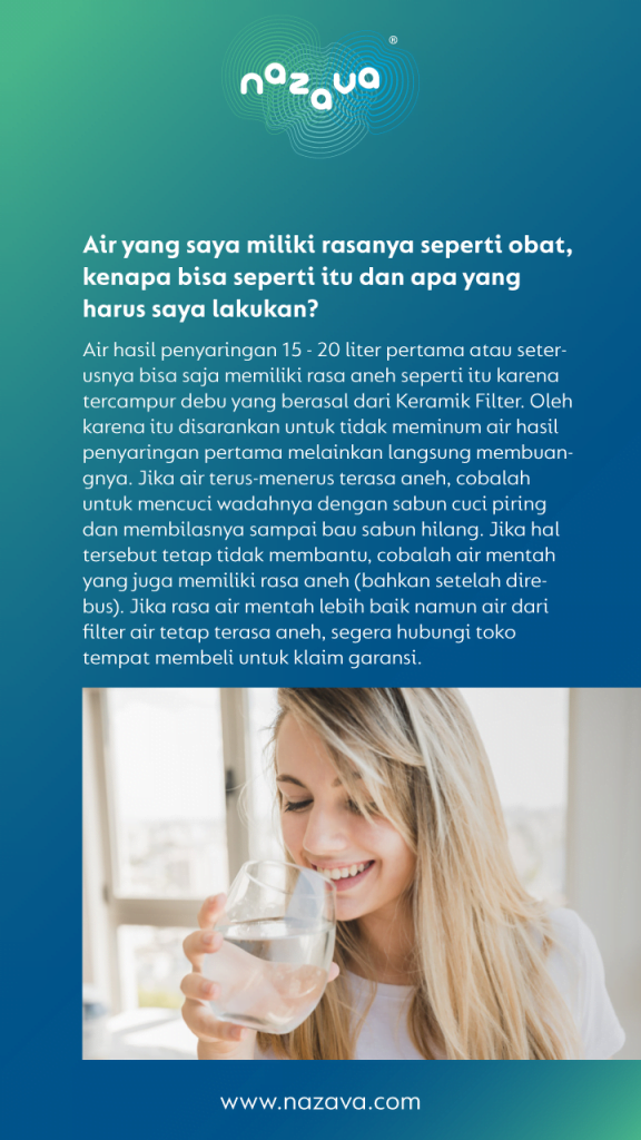 Kenapa yang yang sudah tersaring bau obat?