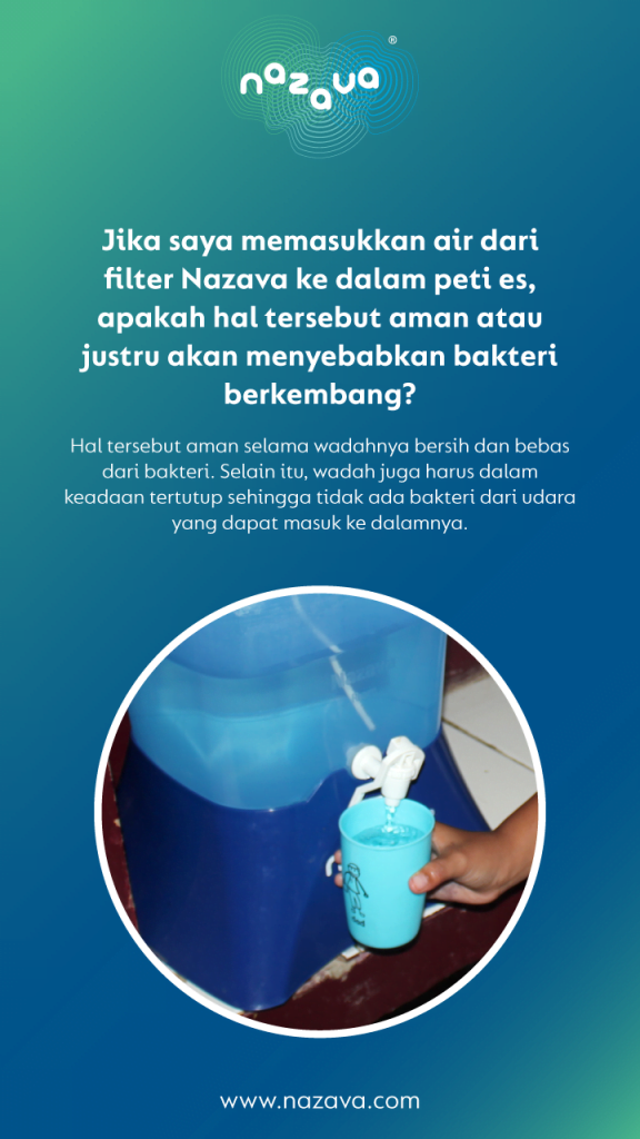 air setelah di filter dengan Nazava