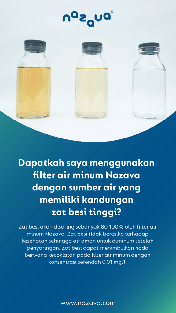 Dapatkah air yang memiliki kandungan besi disaring dengan Nazava
