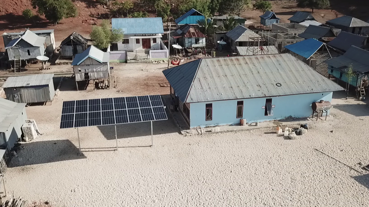 solar powered sea water desalination plant in Papagarang.