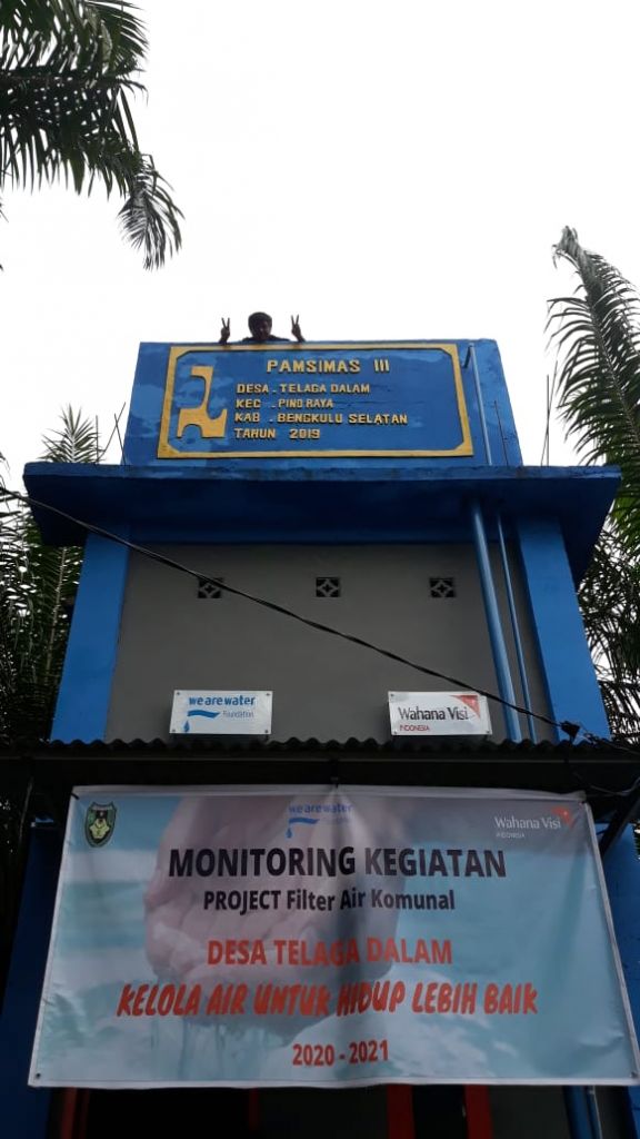 Menara Air Pamsimas dengan filter air telaga dalam bengkulu selatan